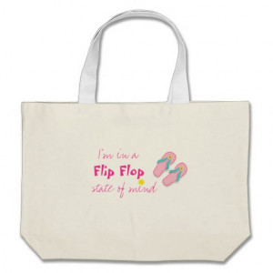 Beach bag with Flip Flop Quote