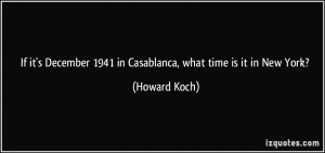 If it's December 1941 in Casablanca, what time is it in New York ...
