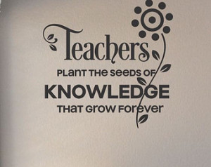 Slap-Art™ Teachers plant the seeds of knowledge that grow Wall Art ...