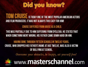 Tom Cruise is today one of the most popular...