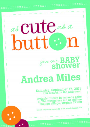Cute as a Button Baby Shower