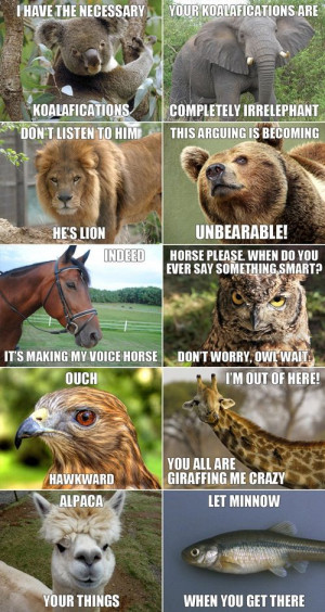 have a serious addiction to animal puns.