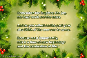 New Year Celebration Of Life