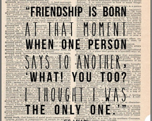 friendship literary quot e typography print. Friends BFF friendship ...