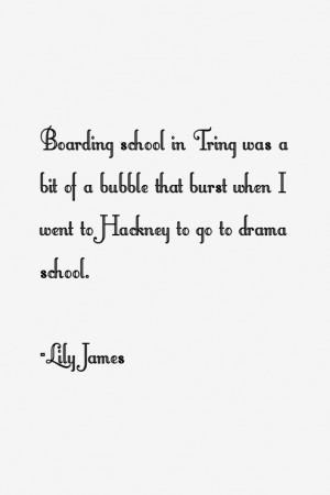 Boarding school in Tring was a bit of a bubble that burst when I went ...