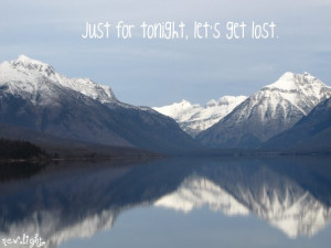 lake, mountains, photography, quote, text, typography, water