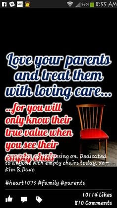 Love and respect your parents