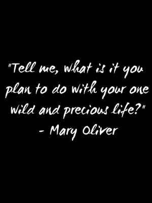 Wild and precious life - mary oliver
