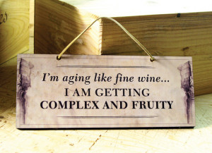 Wall Sign with Funny Wine Saying in Beige & Brown. Wine Sign. Kitchen ...