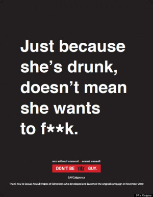 Don't Be That Guy,' Calgary Sexual Assault Awareness Campaign, Back ...