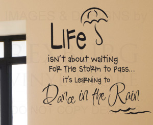 Wall-Decal-Quote-Sticker-Vinyl-Art-Removable-Letter-Life-Dance-in-the ...