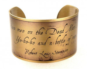Treasure Island Quote Cuff Bracelet Pirate Map by accessoreads, $38.00 ...