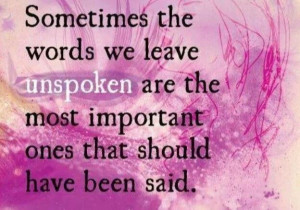Unspoken words
