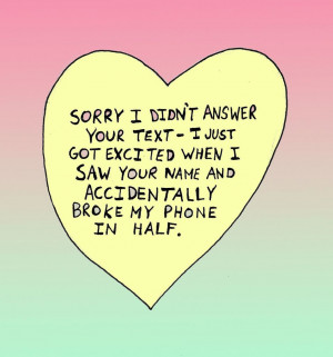 Sorry Love You Quotes Excited Yellow Quote