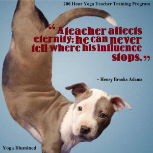 ... his influence stops. ~ Henry Brooks Adams.. #yoga #teacher #quotes