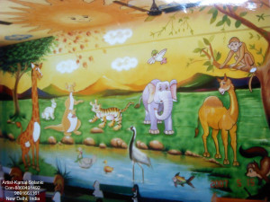 3d wall painting for play schools