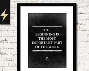 Plato about beginning. Quote Poster , New Beginning, Startup ...