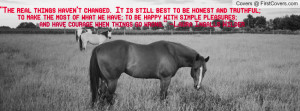 Horse and quote Profile Facebook Covers