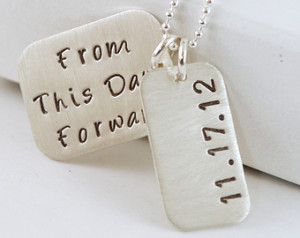 Custom Date Necklace - From This Day Forward - Anniversary - Sobriety