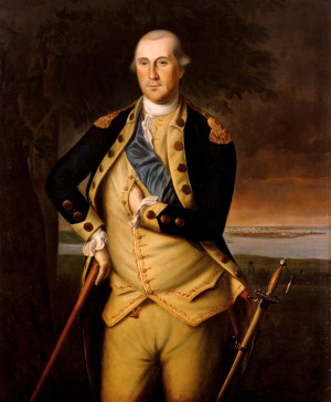 ... Portrait of George Washington by Charles Willson Peale. Oil on Canvas
