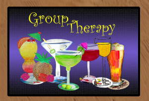 Group Therapy Funny Indoor Outdoor Bar Floor Mat Assortment