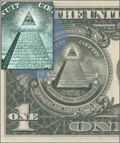 All Seing Eye of Lucifer on US Dollar Bill