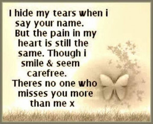 hide my tears.....