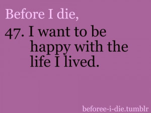 before i die..