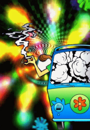 gif trippy weed marijuana psychedelic scooby doo