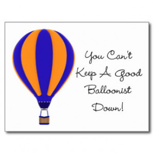 Hot Air Balloonist Postcard