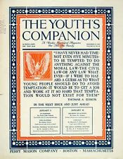 ... Youths Companion Art Thomas A Edison Quote Perry Mason Co Boston YYC4
