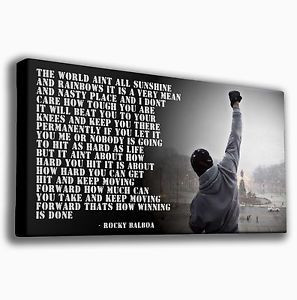 Rocky Balboa Quotes | ROCKY BALBOA QUOTE BOXING - PREMIUM LARGE GICLEE ...