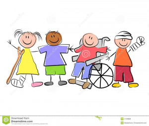 clip art illustration featuring a group of kids standing and smiling ...