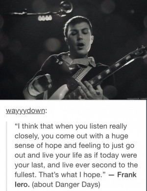 Frank Iero | Quote Frank Iero, Band Things, Band Stuff, My Chemical ...