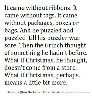 How the Grinch Stole Christmas! ~ Dr. Seuss