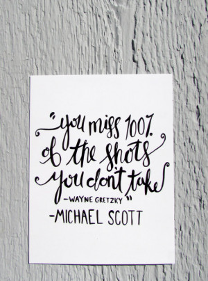 Handlettered Postcards with Inspirational Michael Scott Quote