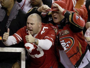 49ers fans celebrate after the NFC Championship game against the ...