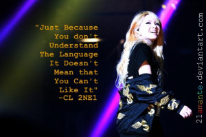 2NE1 CL QUOTE by 21amante