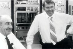 David Packard (left) and William Hewlett (right) with Hewlett-Packard ...