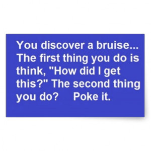 Funny Sayings Bruise Pokes Laughs Comments Sticker