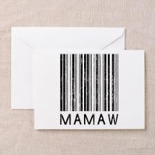 Mamaw Barcode Greeting Card for