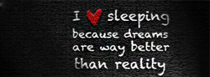 Love Sleeping quotes facebook cover
