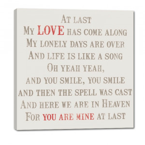 Etta James - At Last My Love as Come Along Wall Decor Sign STOCK 20X20 ...