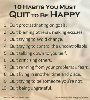 10 Habits You Must Quit to be Happy