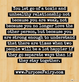 Letting go of toxic relationships >>> http://www.purposefairy.com ...