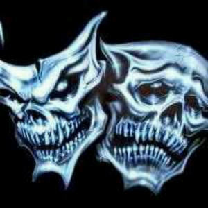 Skulls, theater happy/sad masks