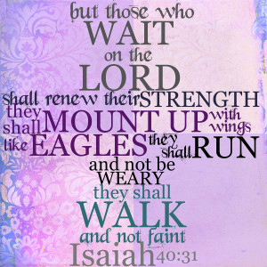 Wait On The Lord Scripture Digital Art