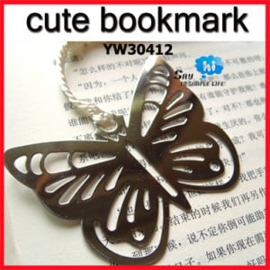 WHOLESALE bookmark stationery butterfly metal office cute book mark ...