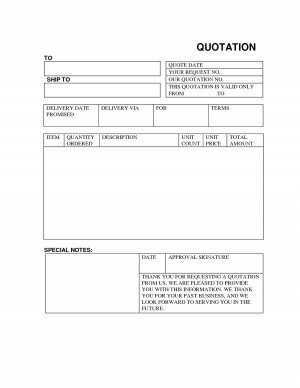 quotation Free Office Form Template by PrivateLabelArticles