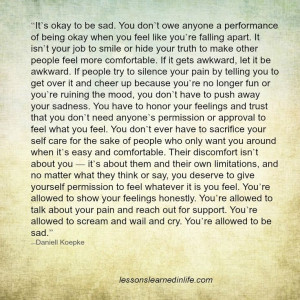 You're allowed to be sad.
